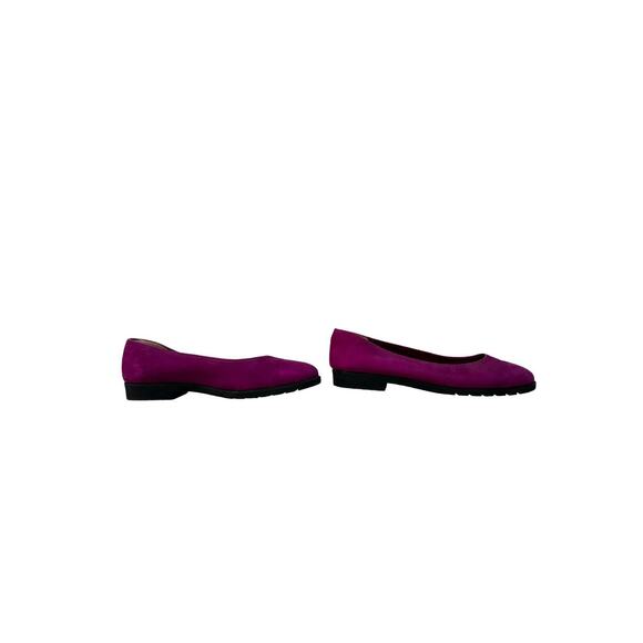 Salvatore Ferragamo Suede Ballet Flats Purple Magenta Size 8 - Picture 2 of 10
